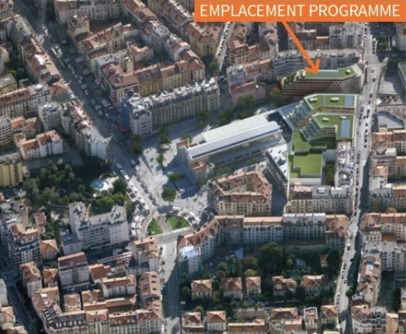 Vue aerienne programme immobilier Nice